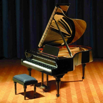 Grand piano with stool