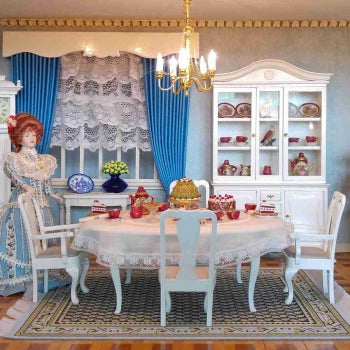 Queen Anne dining table kit - MiniMundus