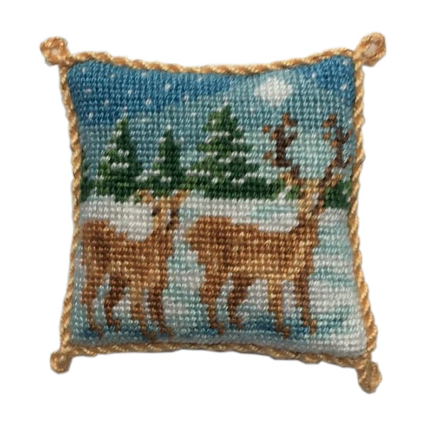 Moonlite reindeer cushion - miniatyrer
