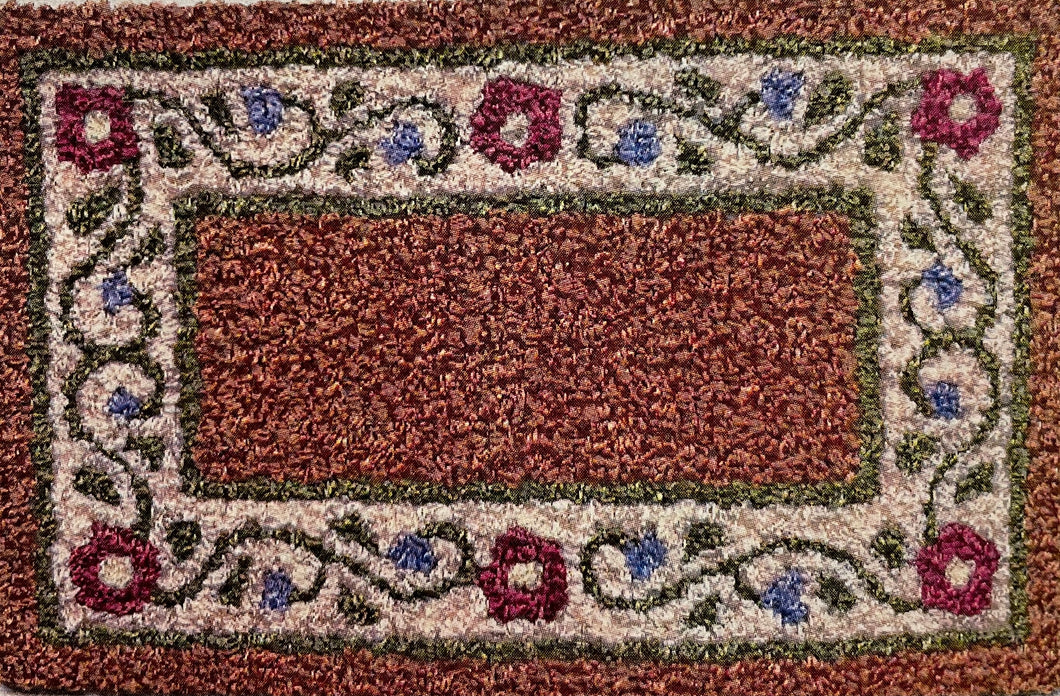 Floral scroll border teppe kit - miniatyr