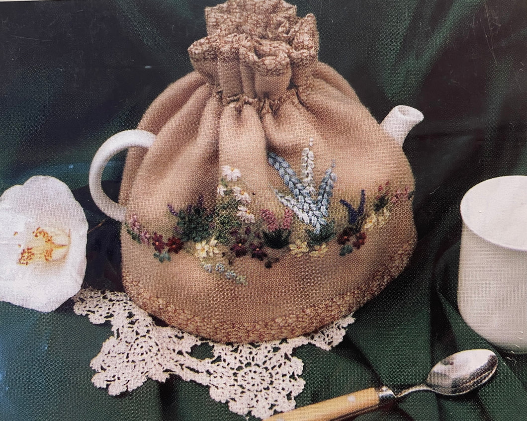 Floral tea cosy - mønster
